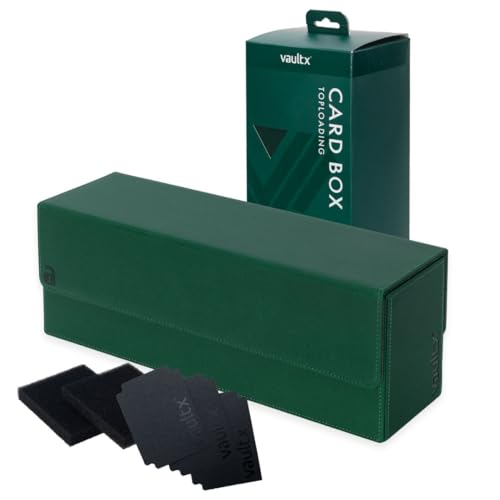 Vault X Exo-Tec - Caja de tarjetas de almacenamiento con tapa magnética desmontable, separadores y rellenos de espuma para organizar cajas de mazo, cargadores superiores, TCG/CCG y tarjetas deportivas