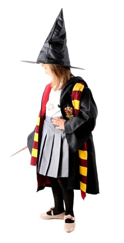 Vestido, Disfraz de Mago, Harry, Hermione, para niños, Escuela de Magia, Halloween, Carnaval, Baile de disfraces, 125 cm