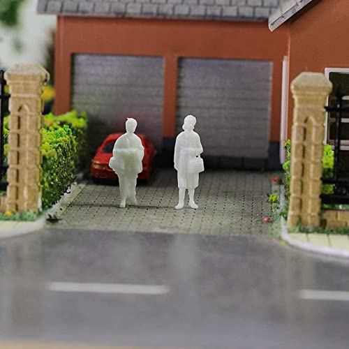 VICDUEKG 100 Piezas Figuras de Personas en Miniaturas Sin PintarMiniatura Figurita de Personas para Modelismo Ferroviario Escenas en Miniatura Ciudades en Miniatur, Escala 1:100