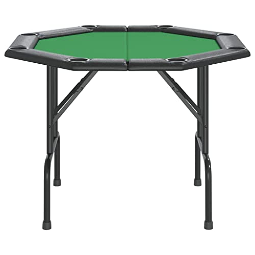 vidaXL Mesa de póquer Plegable para 8 Jugadores Verde 108x108x75 cm