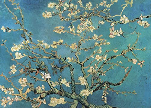 Vincent Van Gogh - Puzzle de 1000 piezas, diseño de flor de almendro, 70 x 50 cm, para adultos, puzles clásicos de 1000 piezas, para adultos Van Gogh, pesados, 1000 piezas