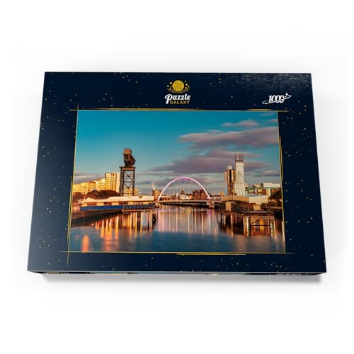 Vista De La Ciudad De Glasgow por La Noche, Escocia - Premium 1000 Piezas Puzzles - Colección Especial MyPuzzle de Puzzle Galaxy