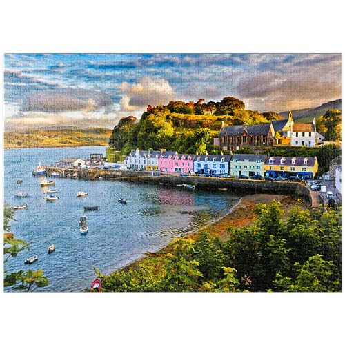 Vista De Portree Antes De La Puesta De Sol, Isla De Skye, Escocia - Premium 1000 Piezas Puzzles - Colección Especial MyPuzzle de Puzzle Galaxy
