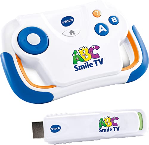 VTech ABC Smile TV – Consola de Aprendizaje inalámbrica con HDMI Stick para TV con 15 Niveles de Juego para Horas de diversión de Aprendizaje – para niños de 3 a 7 años