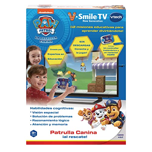 VTech V.Smile New Generation Patrulla Canina | Plug&Play educativa para niños +3 años | Versión ESP | Multicolor