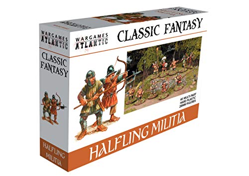 Wargames Atlantic – Classic Fantasy Halfling Militia (40 Multi Parte Plástico rígido 28 mm) Figuras