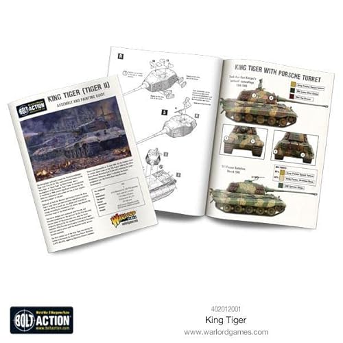 Wargames Delivered Bolt Action: Tank War – German King Tiger, miniaturas de la Segunda Guerra Mundial, escala de 28 mm, modelo de tanque alemán para juegos de guerra en miniatura de Warlord Games