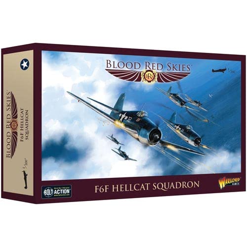 Warlord Blood Red Skies F6F Hellcat Squadron 1:200 Juego de guerra de combate aéreo masivo de la Segunda Guerra Mundial 772412005