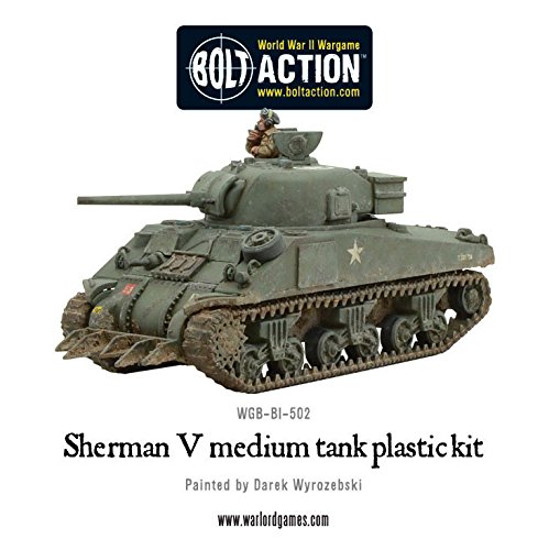 Warlord Games Sherman V – 1:56/28 mm Tanque Modelo de Escala de plástico para Bolt Action Miniaturas Altamente detalladas de la Segunda Guerra Mundial para Juegos de Guerra de Mesa