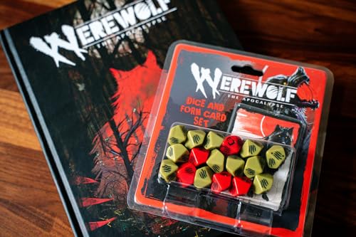 Werewolf: The Apocalypse 5ª edición juego de rol dados y formas juego de cartas – Accesorio RPG, contiene 17 dados y 5 cartas