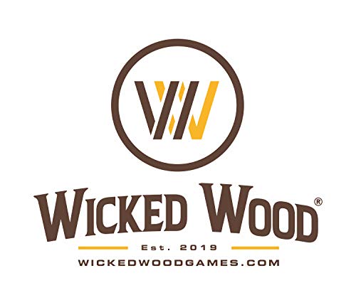 Wicked Wood Games Juego de cornhole para portón trasero, bandera de España | 90 x 60 cm | Tamaño del portón trasero | Incluye 2 tablas + 2 bolsas amarillas y rojas | Acabado en vinilo para uso en