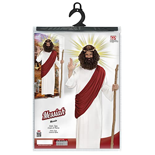 Widmann - Disfraz de Mesías, túnica, toga, corona de espinas, figura bíblica, navidad, carnaval, fiesta del lema