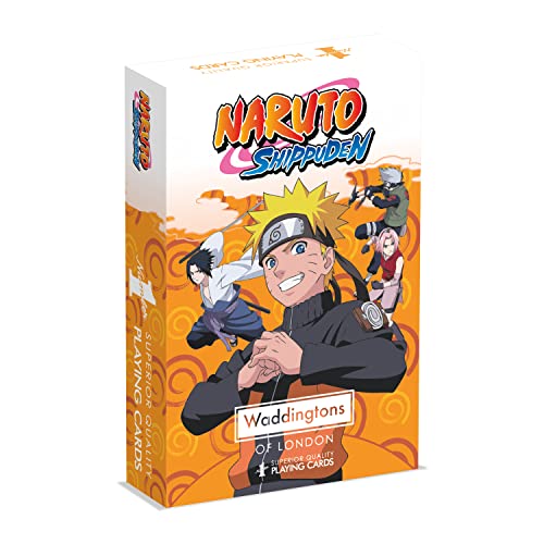 Winning Moves - Baraja Cartas Poker Waddingtons Naruto - Baraja de Poker de Naruto con 54 Cartas