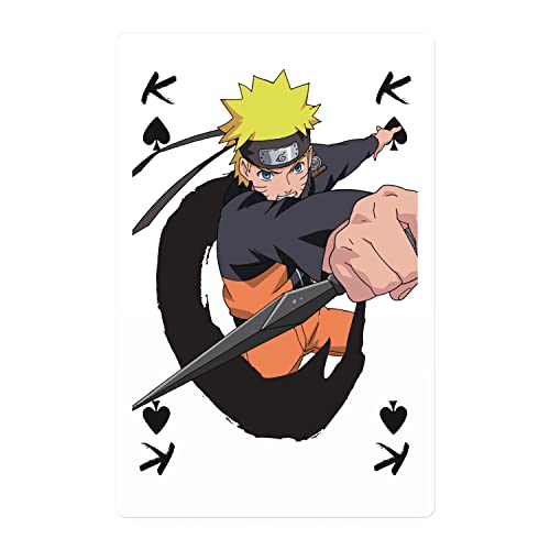 Winning Moves - Baraja Cartas Poker Waddingtons Naruto - Baraja de Poker de Naruto con 54 Cartas