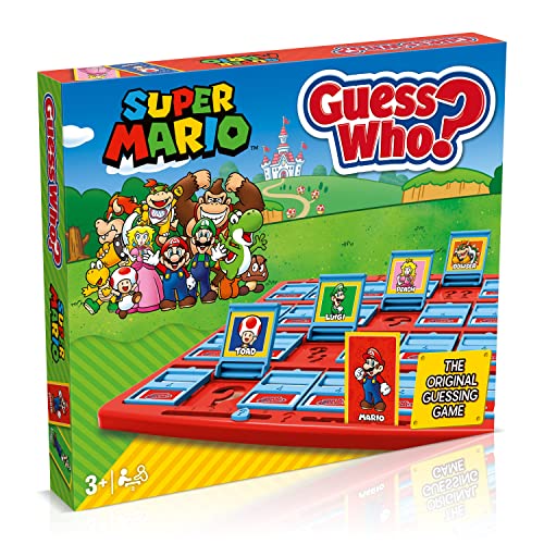 Winning Moves Super Mario Guess Who? Juego de mesa, juega con personajes clásicos de Nintendo incluyendo Mario, Luigi, Peach, Bowser y Donkey Kong, 2 jugadores es un gran regalo para mayores de 6 años