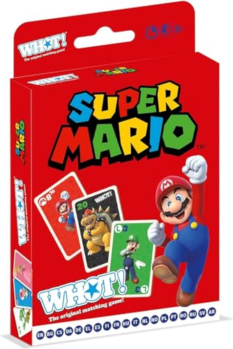 Winning Moves - Super Mario WHOT! Juego de Cartas Familiar, Juego de Mesa, Juego de Viaje, a Partir de 5 años - Versión en Español