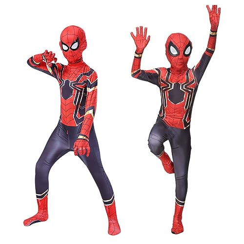 Winric Disfraz de Spiderman para niños, disfraz de superhéroe, disfraz de superhéroe, traje de anime 3D, mono para niños, Halloween, carnaval, cosplay
