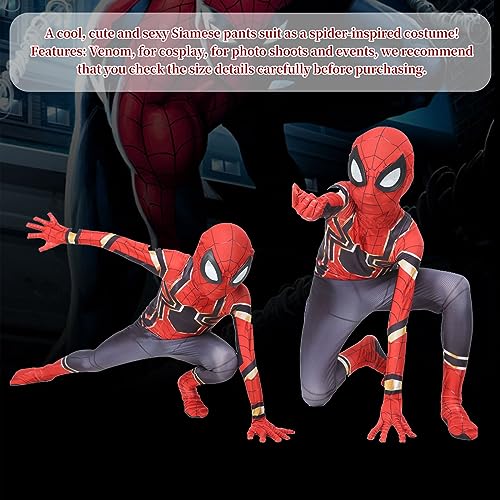 Winric Disfraz de Spiderman para niños, disfraz de superhéroe, disfraz de superhéroe, traje de anime 3D, mono para niños, Halloween, carnaval, cosplay