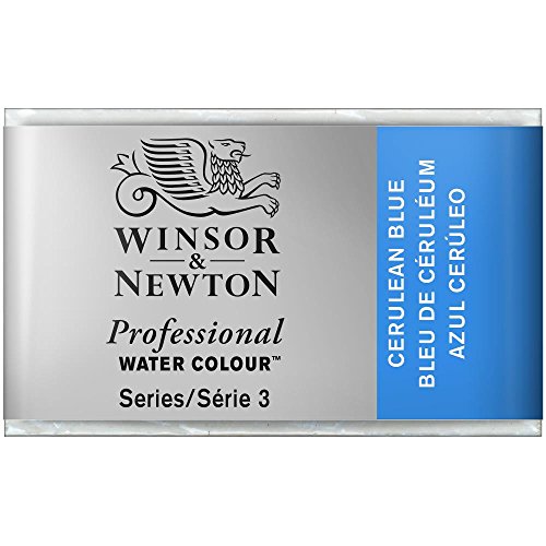 Winsor & Newton Acuarela Profesional - Pintura de Acuarela, Alta Luminosidad, Resistente a la Luz, Calidad de Archivo, Godet, Color Azul Ceruleo
