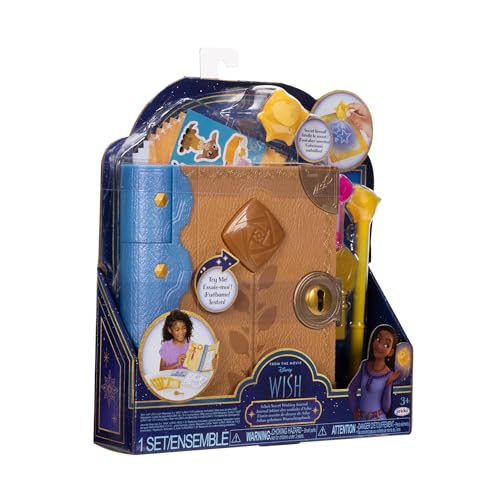 WISH Disney, poder de los deseos, Diario mágico Asha con funciones inspirado en la película, con accesorios, juguete, 3 años