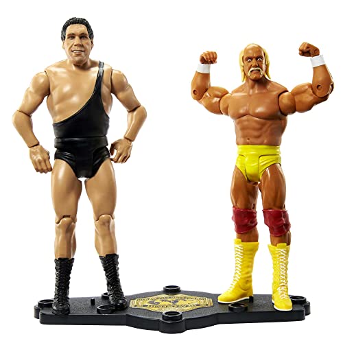 WWE HDM16 - Juego de 2 Figuras de acción de Hulk Hogan vs Andre The Giant Championship Showdown de 15 cm de Friday Night Smackdown Battle Pack, Juguetes para niños a Partir de 6 años