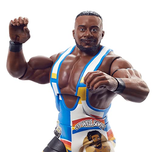 WWE ​WWE Big E Royal Rumble Elite Collection Action Figure with Accessory & Jimmy Hart Build-A-Figure Parts, 6-inch Posable Collectible Gift for WWE Fans Ages 8+, HDD89