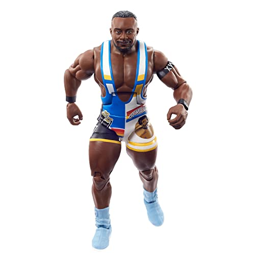WWE ​WWE Big E Royal Rumble Elite Collection Action Figure with Accessory & Jimmy Hart Build-A-Figure Parts, 6-inch Posable Collectible Gift for WWE Fans Ages 8+, HDD89