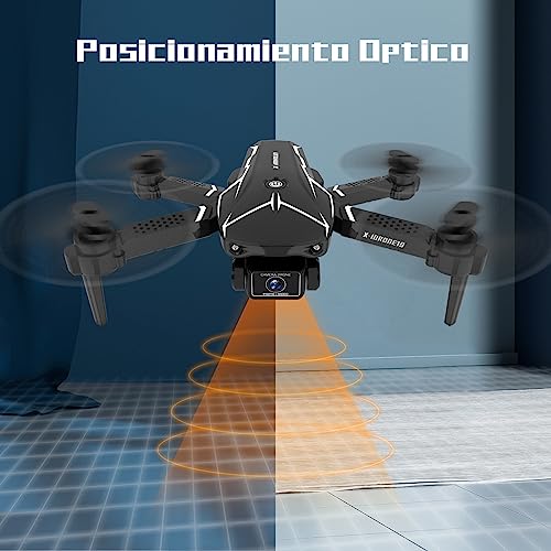 X19 Drones con Cámara 720P Plegable Drones, Doble Cámara Retención de Altitud, APP Control Drone para Principiantes, FPV Helicopter Quadcopter con Control Remoto, 3 Modos de Velocidad, 2 Baterías