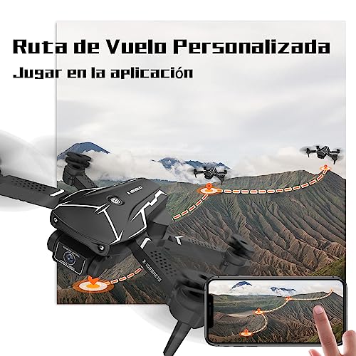 X19 Drones con Cámara 720P Plegable Drones, Doble Cámara Retención de Altitud, APP Control Drone para Principiantes, FPV Helicopter Quadcopter con Control Remoto, 3 Modos de Velocidad, 2 Baterías