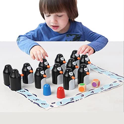Xiaoxin Memoria Madera, Memoria Color, Juguetes Memoria Madera para niños, Memoria Matryoshka pingüino, para el Aprendizaje temprano los niños