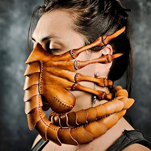 XULONG Máscara de escorpión de Halloween, máscara de Cosmask Facehugger Máscara Alien Covenant Garras Insecto Xenomorph Hugger Disfraz Cara Gusano Máscara de Látex Modelo Actualizado