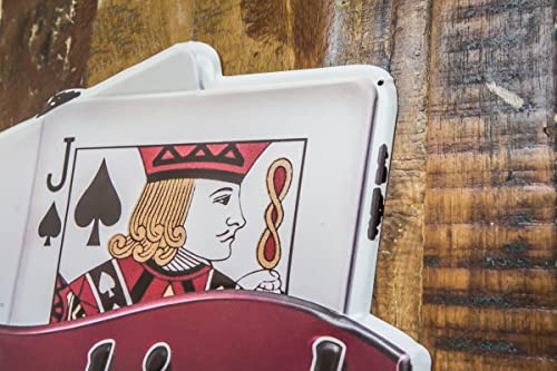 XXL 49 x 45 cm – BLACKJACK – Cartel de chapa – Póquer, Casino Retro – Decoración de salón
