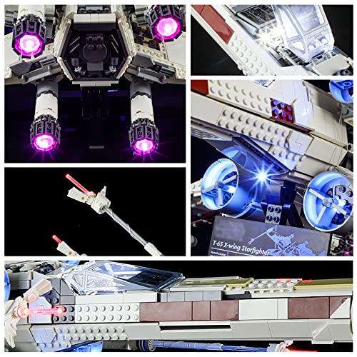 YEABRICKS Kit de Luces LED para Lego-75355 Star Wars Caza Estelar ala-X Modelo de Bloques de Construcción (Juego de Lego NO Incluido)