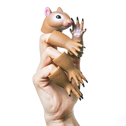 Yolococa Ardilla Handi Marioneta de Mano de Dedo de Ardilla Juguetes Novedosos Apoyos de la Muñeca del Dedo Marioneta de Dedo Animal Regalo para Niños
