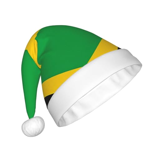 YYHHAOFA Sombrero de Navidad con estampado de bandera de Jamaica, accesorio decorativo festivo de Navidad de Halloween para fiestas de vacaciones