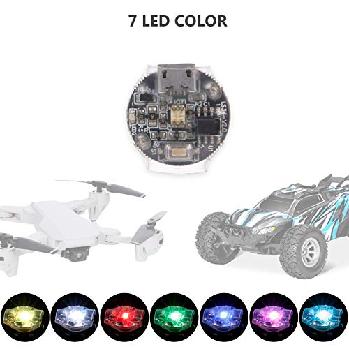 ZGHD Mini LED Flash Lights Lámpara de señal recargable Luz de navegación para Drone RC Car Compatible con Mavic Drone Traxxas RC Car