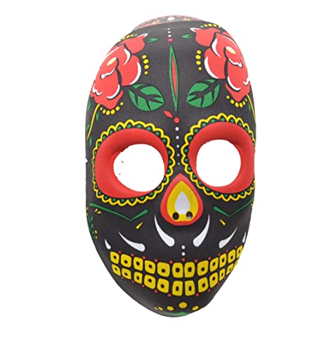 Z&H Negro, estilo Dia De la Muerte, máscara facial completa, estilo mexicano, accesorios de vestuario,