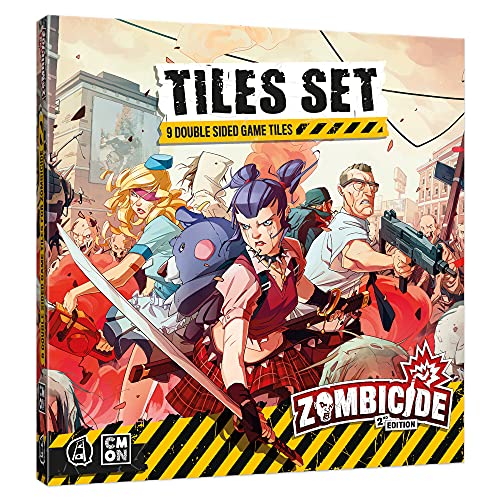 Zombicide 2nd Edition Tiles Set Strategy Board Game Cooperative Game for Teens and Adults Zombie Board Game Ages 14+ 1-6 Players Avg. Playtime 1 Hour Made by CMON, Various, (ZCD007)