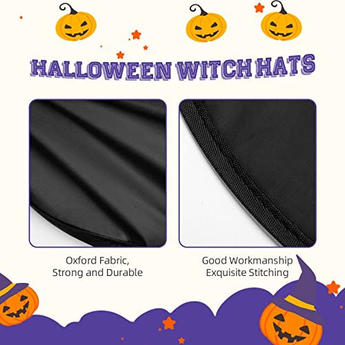 ZORIN Sombrero de bruja de Halloween para adultos, sombrero de brujas para disfraz de poste, sellos de viaje, decoraciones de Halloween, sombrero de mago, accesorio de disfraz para Halloween, fiesta