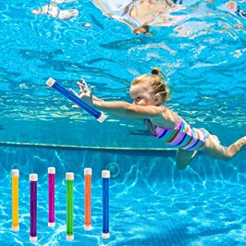 10 Piezas Juegos de Piscina de Agua, Anillos Y Palos de Buceo, Regalo de Entrenamiento para Niños Mayores de 3 Años