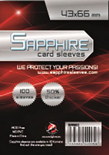 100 Sleeves Sapphire MINI CHIMERA 43x66 Bolsas protectoras para juegos de mesa