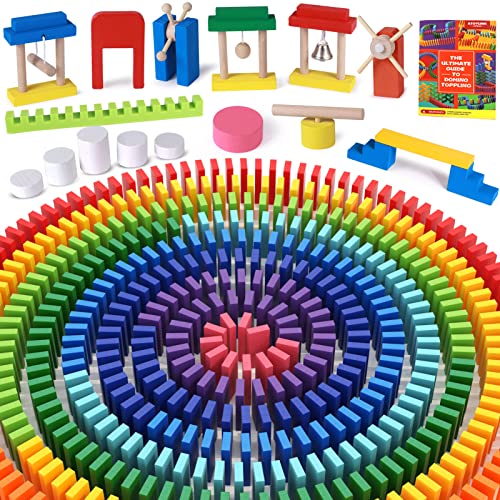 1000 Piezas Domino Madera Juego de Bloques de Dominó de Madera Classic Bloques de Construcción Juguete Educativo Regalo para Niñas Niños Adultos