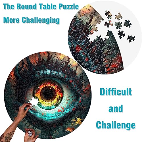 1000 rompecabezas para adultos Eyes of the Abyss Puzzle Puzzle 1000 rompecabezas redondo decoración del hogar puzzles (67.5x67.5)