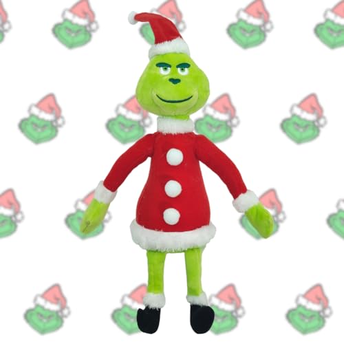 12,5 Pulgadas Grinch Tobillo,Un Traje De Felpa Verde Realista Peluche para Decoración Hogar,The Grinch ToysUna Familia Y Amigos. (Christmas Grinch)