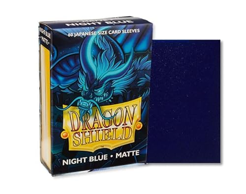 2 x 60 fundas mate japonesas Dragon Shield (color: azul oscuro mate) + Heartforcards® protección de envío
