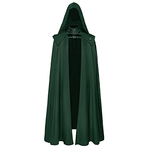 2023/2024 mujer y hombre Halloween bruja Cosplay capa reina capa traje diablo capa capa dos piezas set flash traje adulto Cosplay, verde, XL