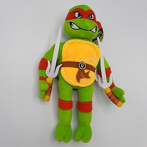 2iX - Teenage Mutant Ninja Turtles Mutant Mayhem - Peluche de 32 cm - Peluche para acurrucarse y jugar, gran regalo para fans de TMNT a partir de 3 años (Raphael)