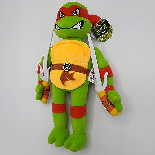 2iX - Teenage Mutant Ninja Turtles Mutant Mayhem - Peluche de 32 cm - Peluche para acurrucarse y jugar, gran regalo para fans de TMNT a partir de 3 años (Raphael)