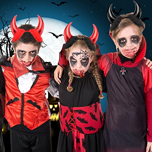 3 Piezas de Diademas de Cuerno de Diablo de Carnaval Accesorios para Disfraz de Diablo Metálico Diadema con Orejas de Diablo Diadema de Diablo para Niños Adultos Tocado de Cosplay de Fiesta
