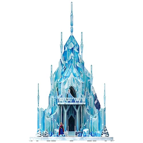 4D Build - PUZZLE DISNEY - Castillo Princesas Disney - Castillo Frozen - Maquetas Juego Construcción - 73 Piezas - Puzzles para Adultos y Niños - 6068470 - Juguetes Niños 8 Años +